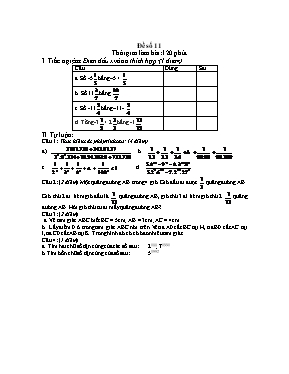 Đề thi học sinh giỏi Toán lớp 6 - Đề số 11
